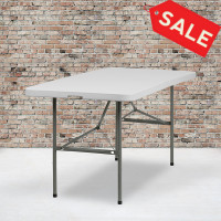 Flash Furniture 30''W X 60''L Plastic Bi-Fold Folding Table DAD-YCZ-152Z-GG
